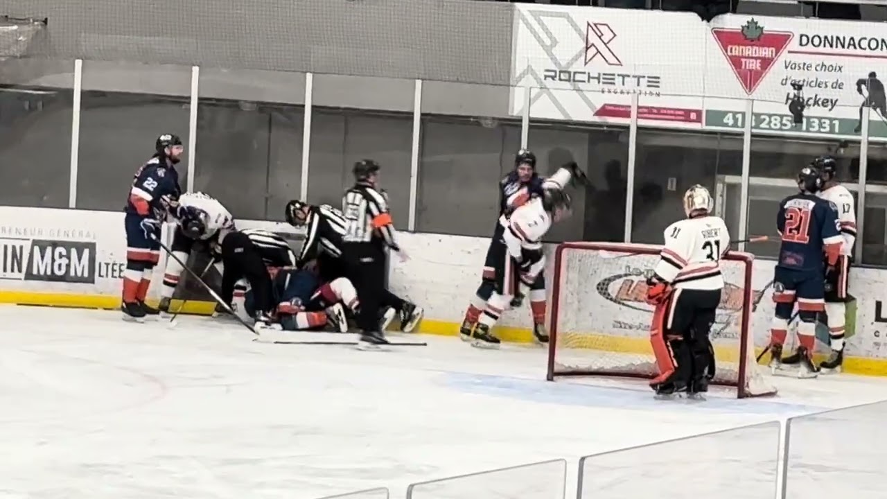 Rudesse Olivier Poulin vs Samuel Plourde + Marc-Antoine Houde vs Alexandre Lefebvre Rudesse 