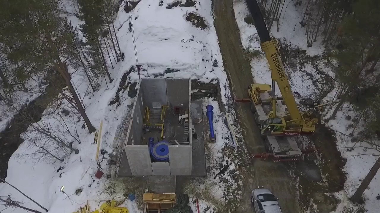 Kvernåi kraftverk - dambygging og turbinmontasje