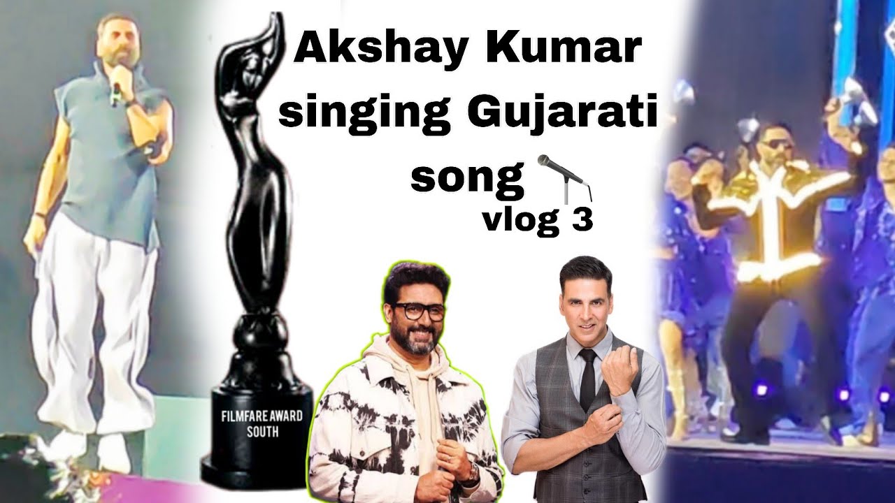 llAkshay Kumar singing Gujarati song Filmfare award vlog 2025ll#krishnanaya2181 #Filmfare award 2025
