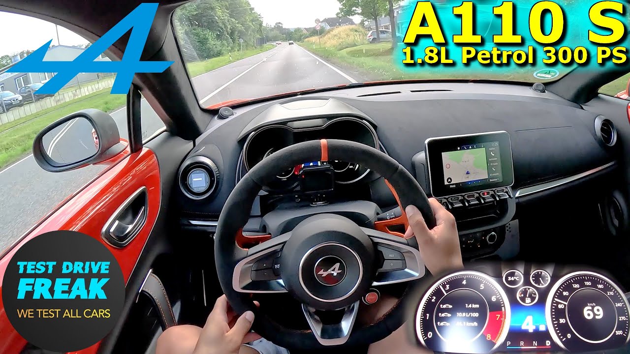 2024 Alpine A110 S 300 PS COUNTRY ROAD POV DRIVE with Fuel Consumption