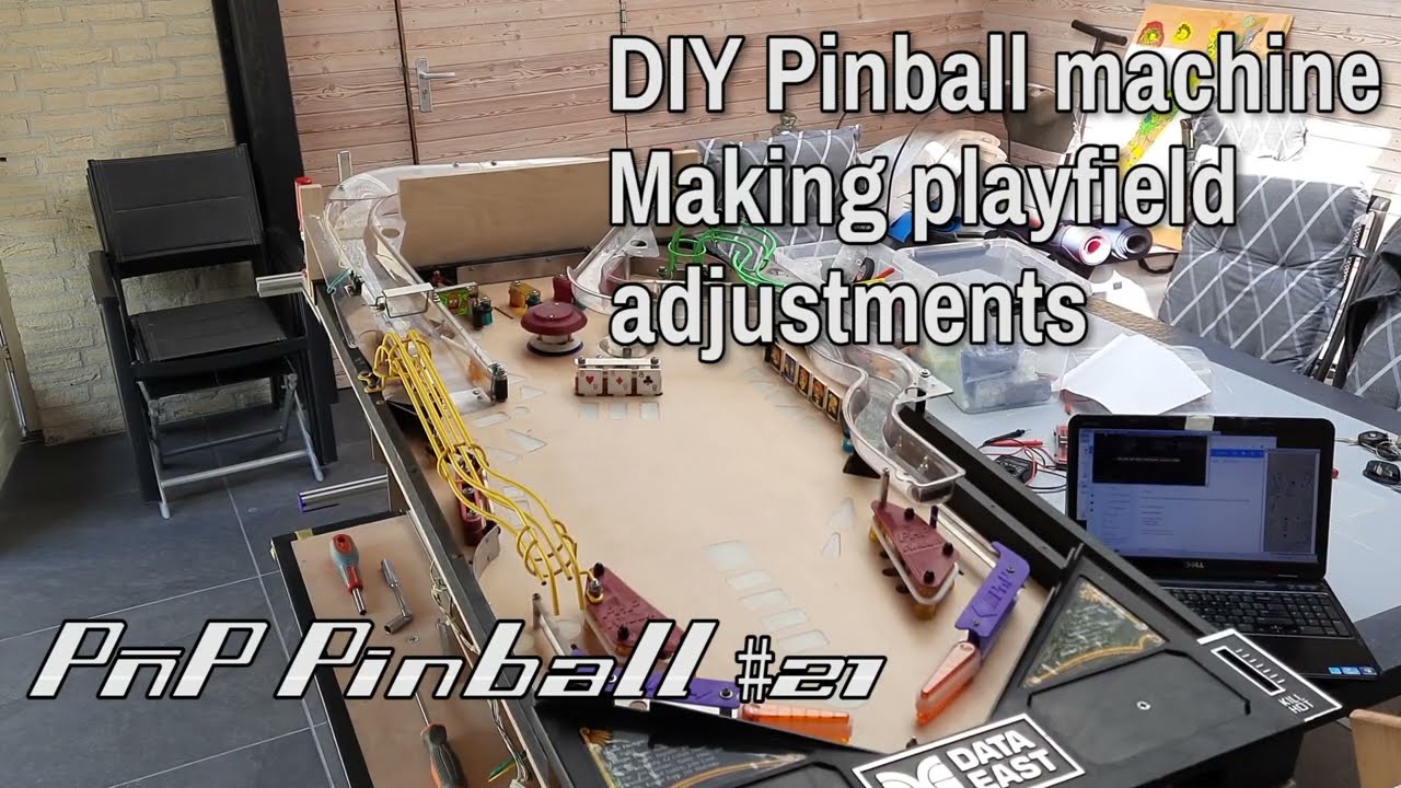 Making playfield adjustments | DIY homemade pinball | PnP Pinball# 21