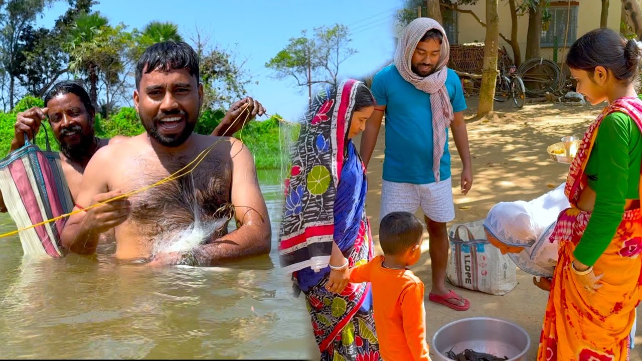 জীবনের সেরা মাগুর মাছ ধরা | Bengali style village pond fishing and cooking | villfood
