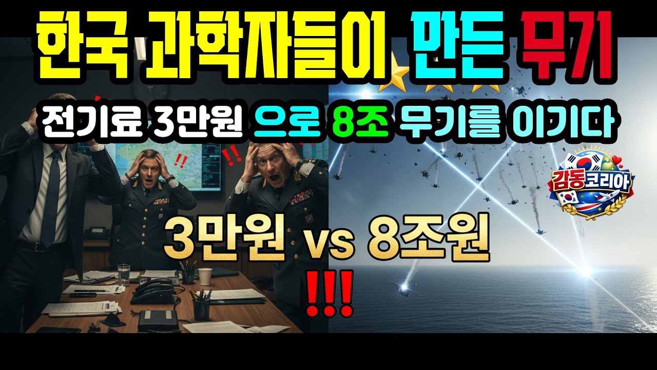 [해외감동사연] 한국 과학자들이 만든 무기, 전기료 3만원으로 8조 무기를 이기다