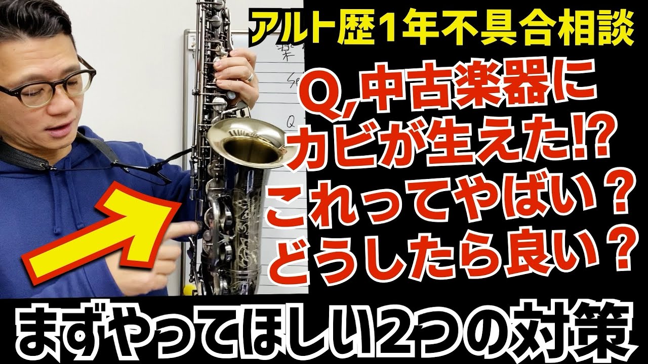(アルト歴1年楽器不具合相談)「愛用しているセルマーSA80タンポに白いカビらしきものが。全タンポ好感しかない？」そ、それは大変です！なので、、【サックスレッスン】