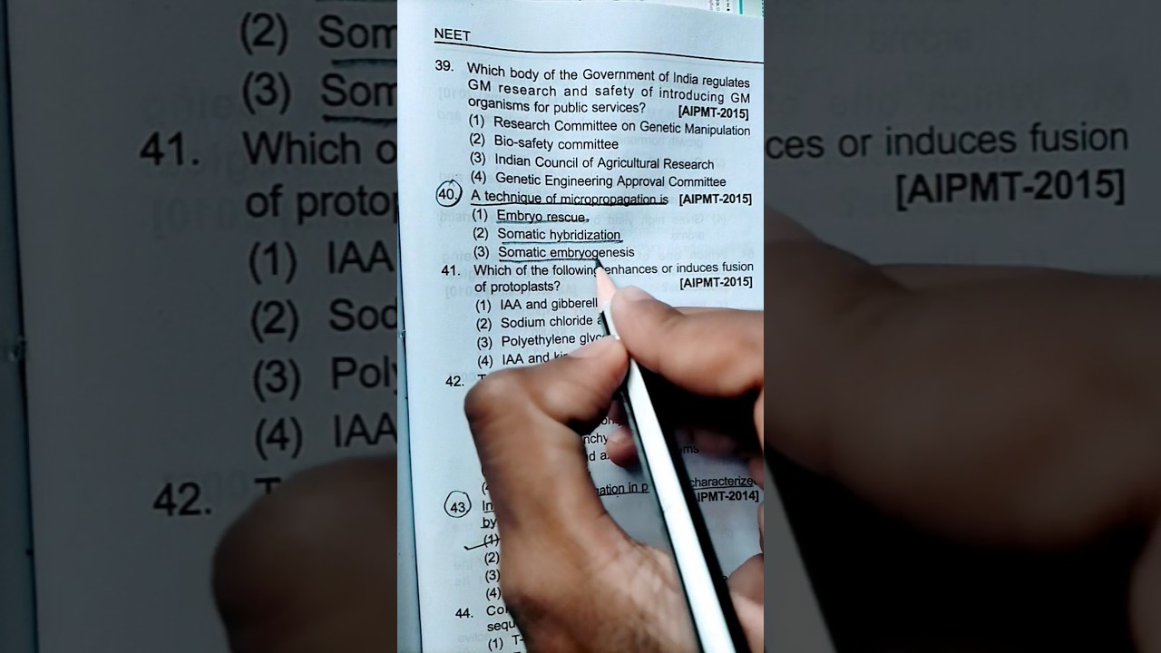 Biotechnology and its Applications #neet #aiims #pyq #mcq #motivation #ytshorts #shorts #selfstudy