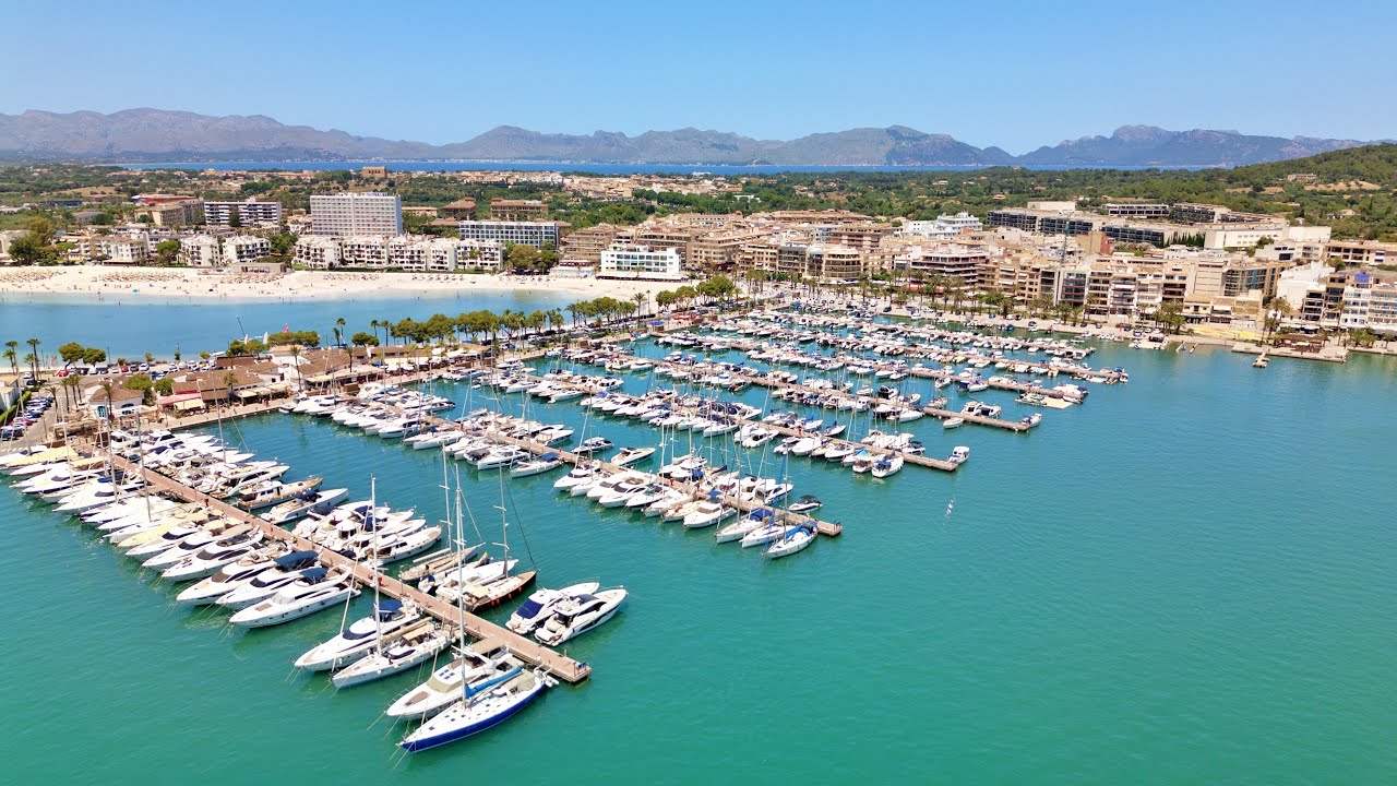 Alcudia Port Mallorca Drone View  2024