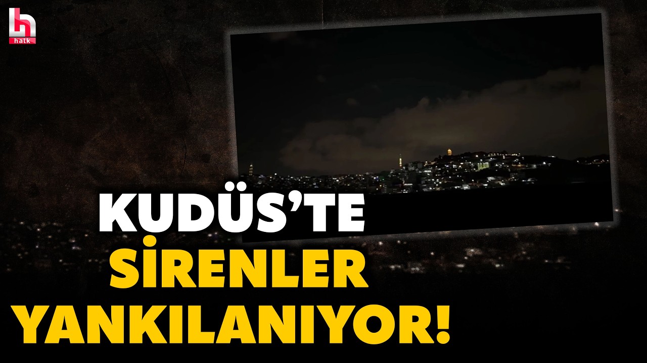 KUDÜS'TE SİREN SESLERİ! İsrail ordusu, İran'dan fırlatılan hava araçlarının engellendiğini duyurdu!