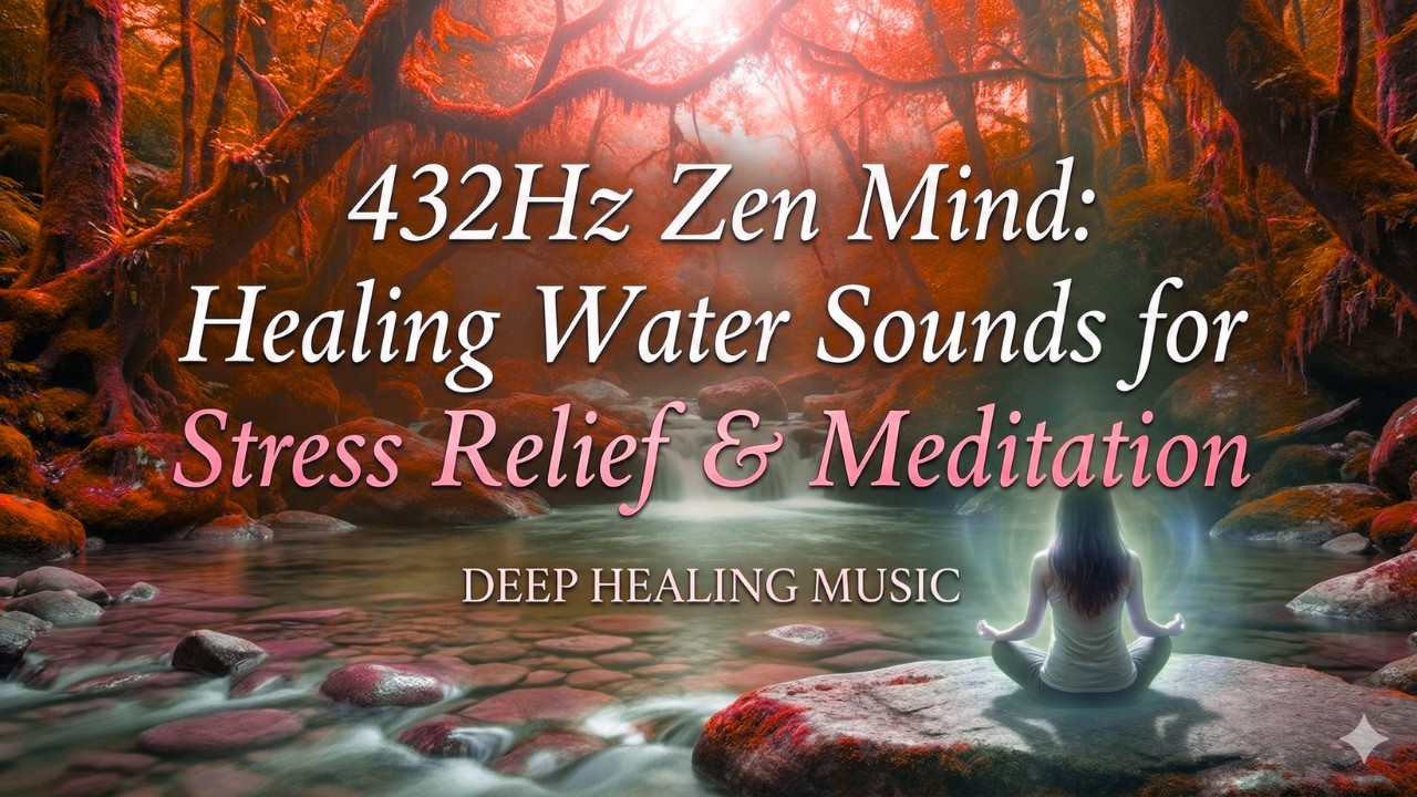 432Hz Zen Mind: Healing Water Sounds for Stress Relief & Meditation
