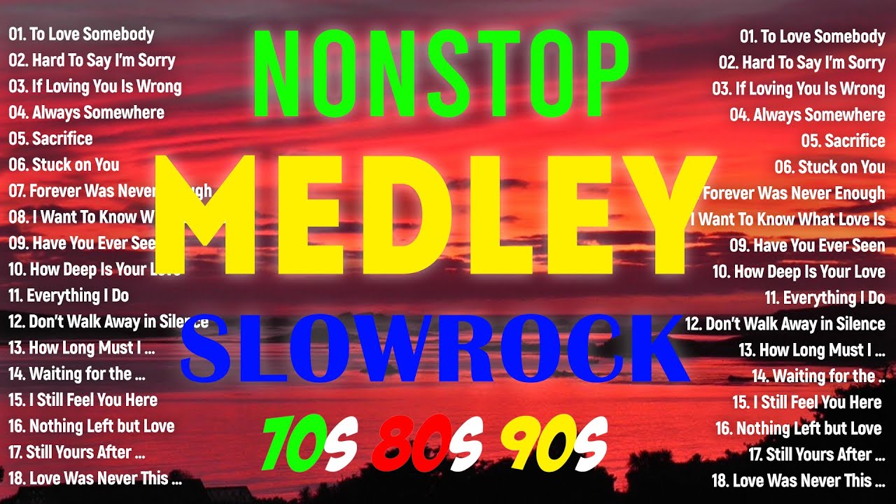 Nonstop Medley Slow Rock 80's 90's Playlist - Best Slow Rock Nonstop - Best Luamang Tugtugin