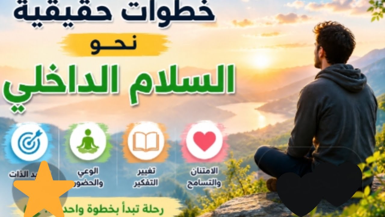@ خطوات حقيقيه للوصول لسلامك الداخلي⛺