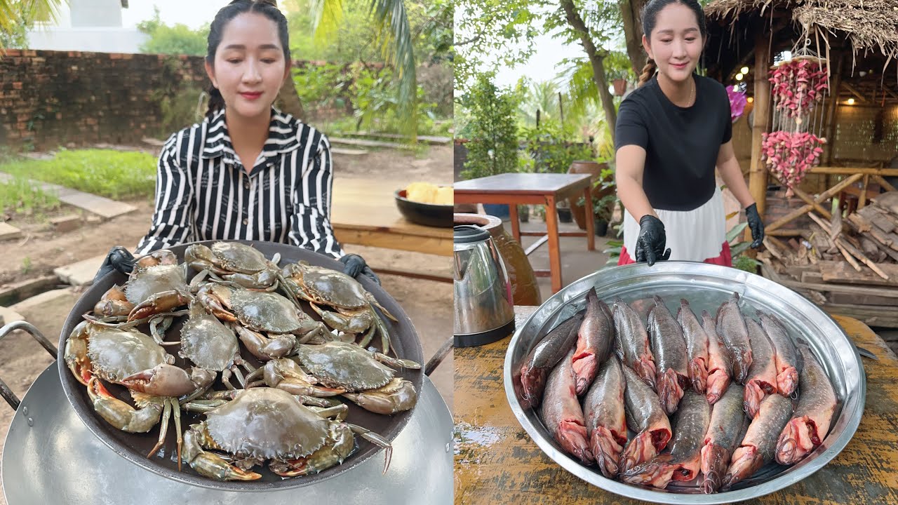 Yummy Catfish hot water noodle, Mud crab fry, Ocean crab spicy, Beef tendered, Amazing cooking skill