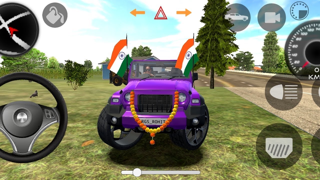 Modified Mahindra Thar 😈 games: india white thar (gadi wala games) car game Android gameplay 