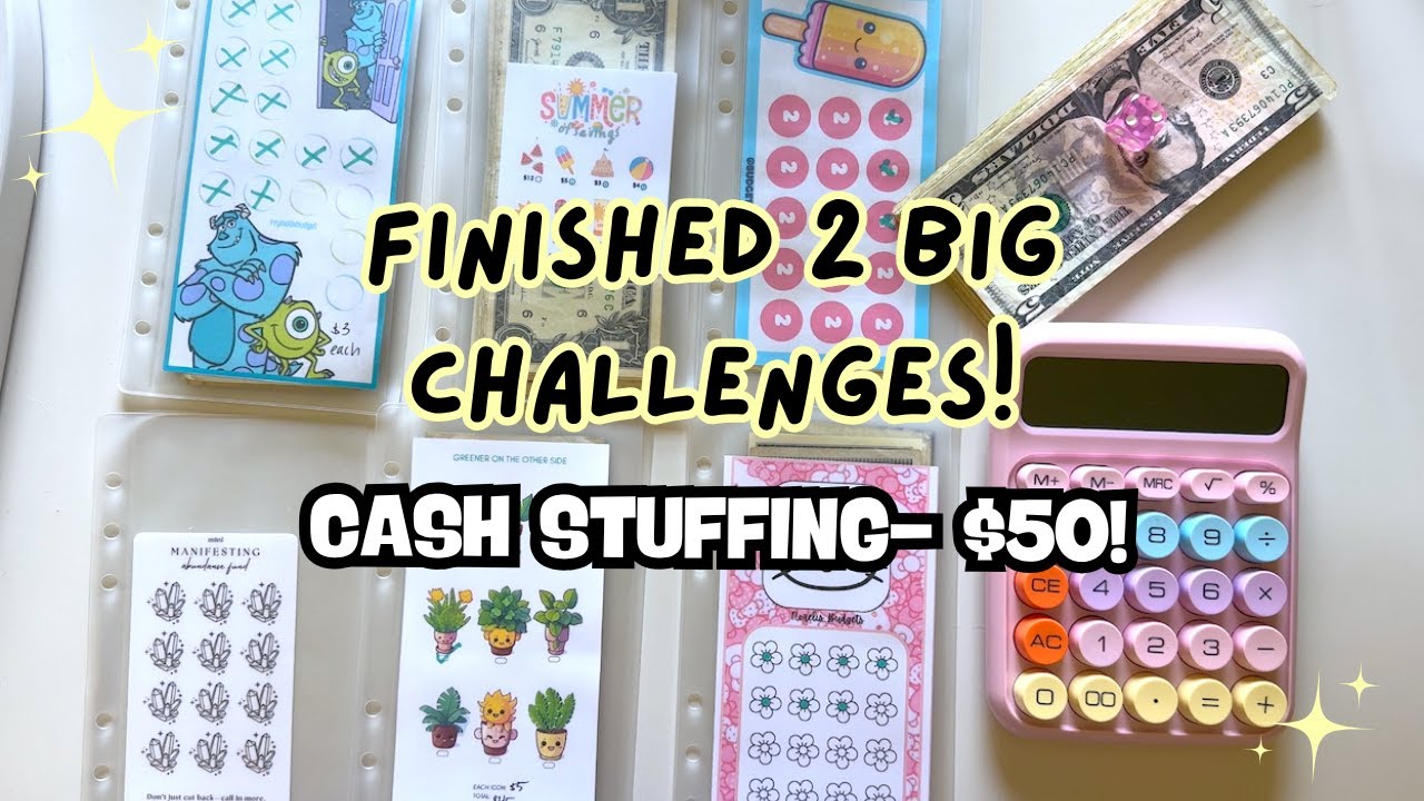 MINI Savings Challenges | Cash Stuffing $55