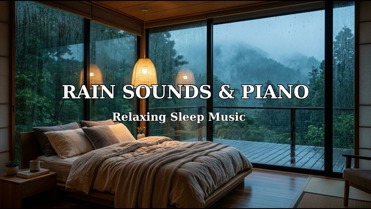 Soothing Rain & Soft Piano | Relaxing Evening Music for Stress Relief and Deep Sleep 🌧️🎹🌙