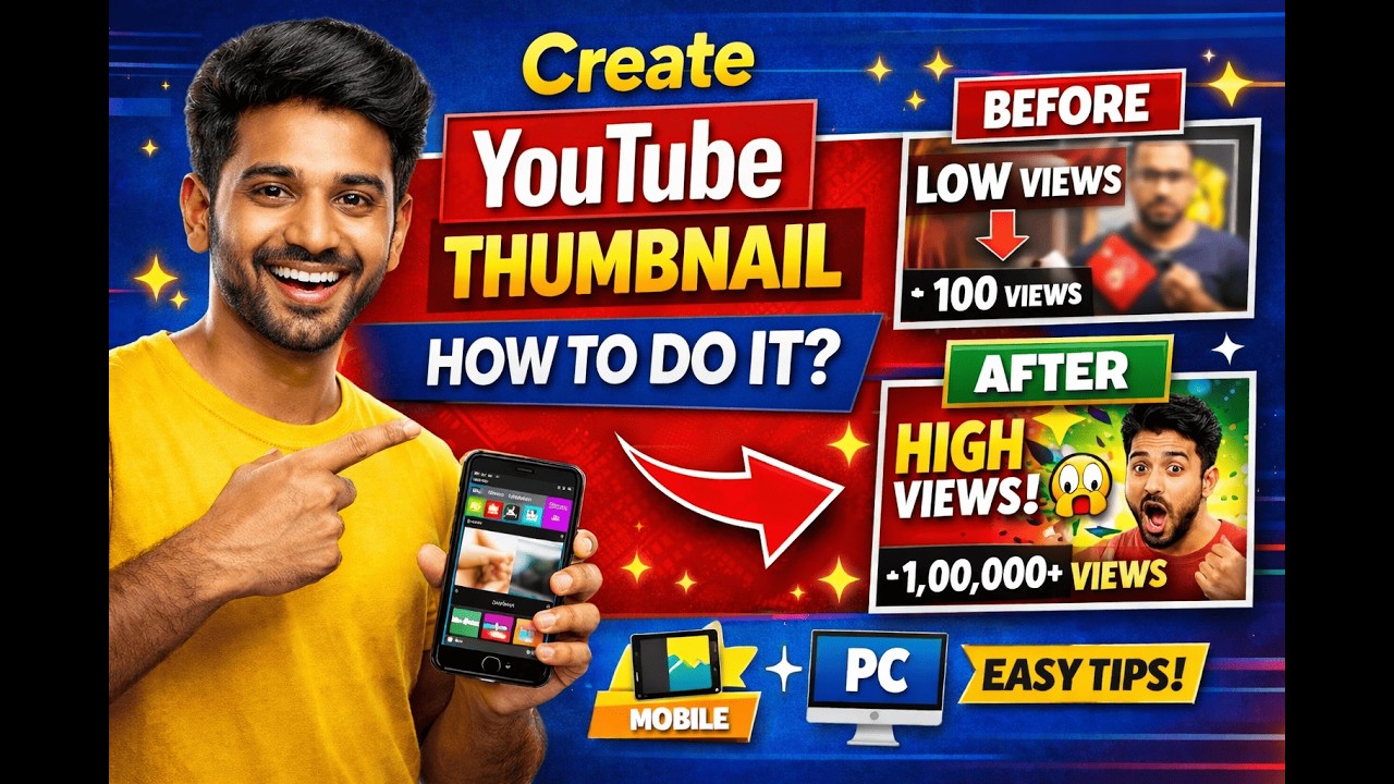 How to Create Eye-Catching YouTube Thumbnails in Tamil | Easy  PC Tutorial
