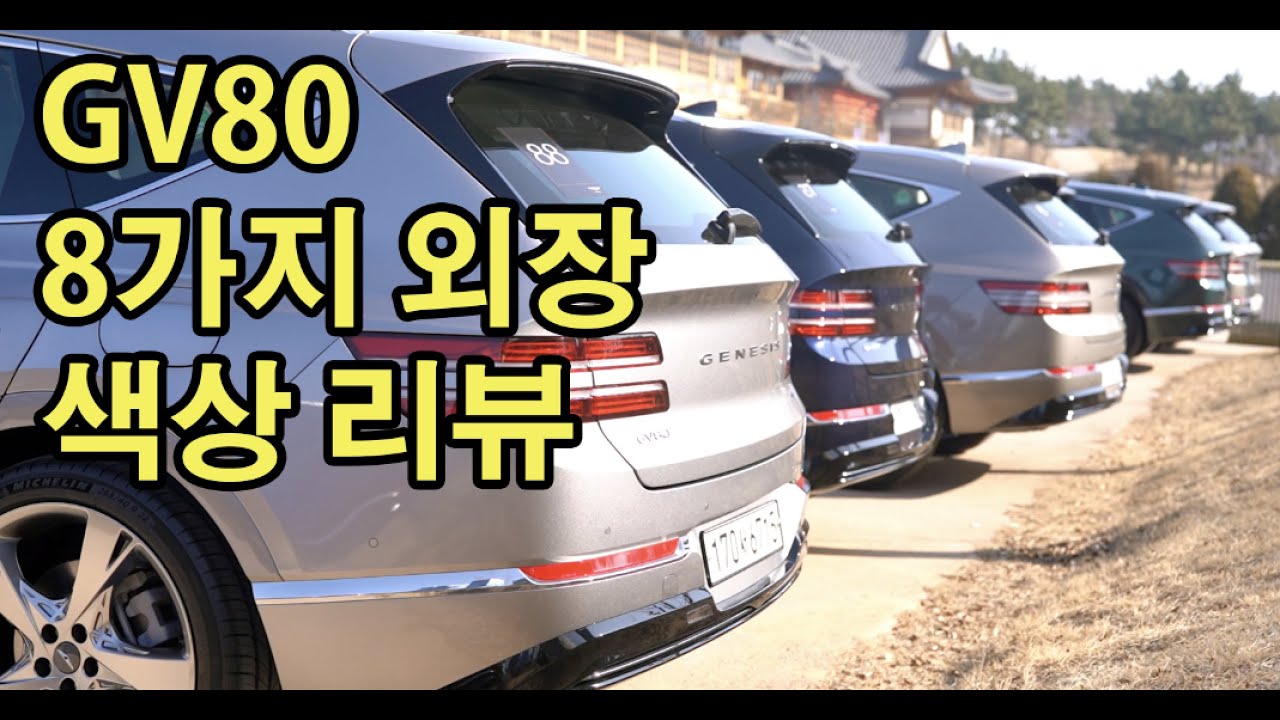GV80 외장 8가지 컬러 색상 리뷰 ! 영상 보고 컬러 선택하세요 !