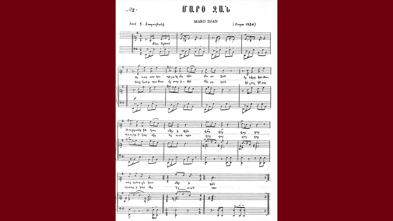 ARA BARTEVIAN: Maro, My Dear