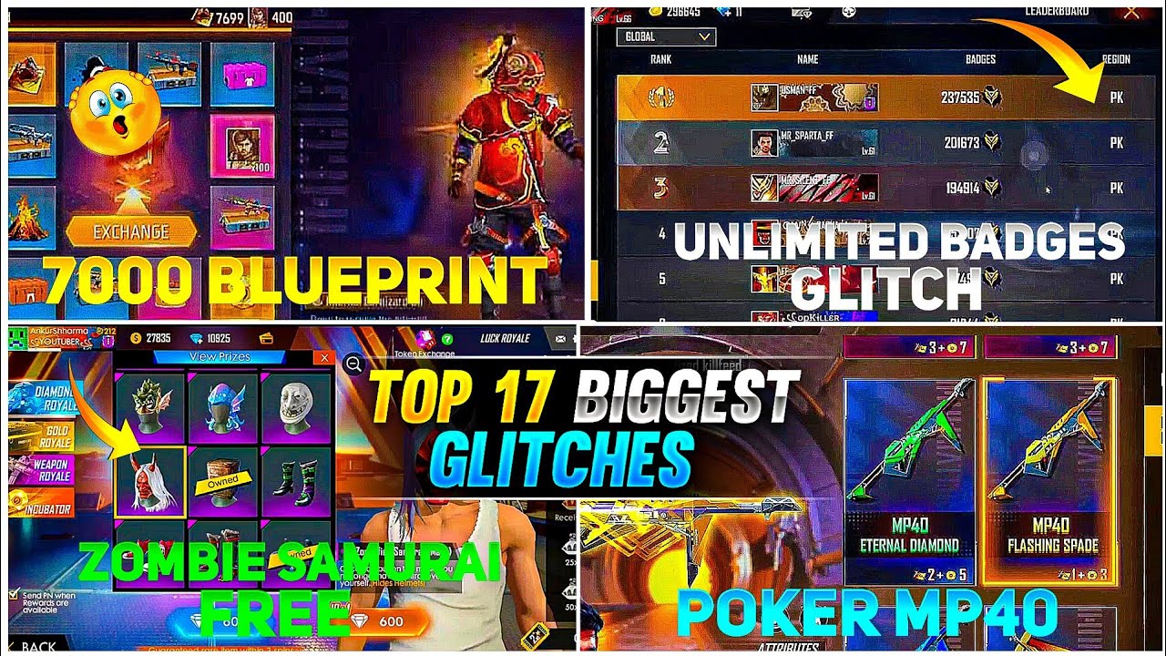 TOP 17 BIGGEST GLICHES IN FF⚡⚡ - para SAMSUNG A3,A5,A6,A7,J2,J5,J7,S5,S6,S7,S9,A10,A20,A30,A50,A70,