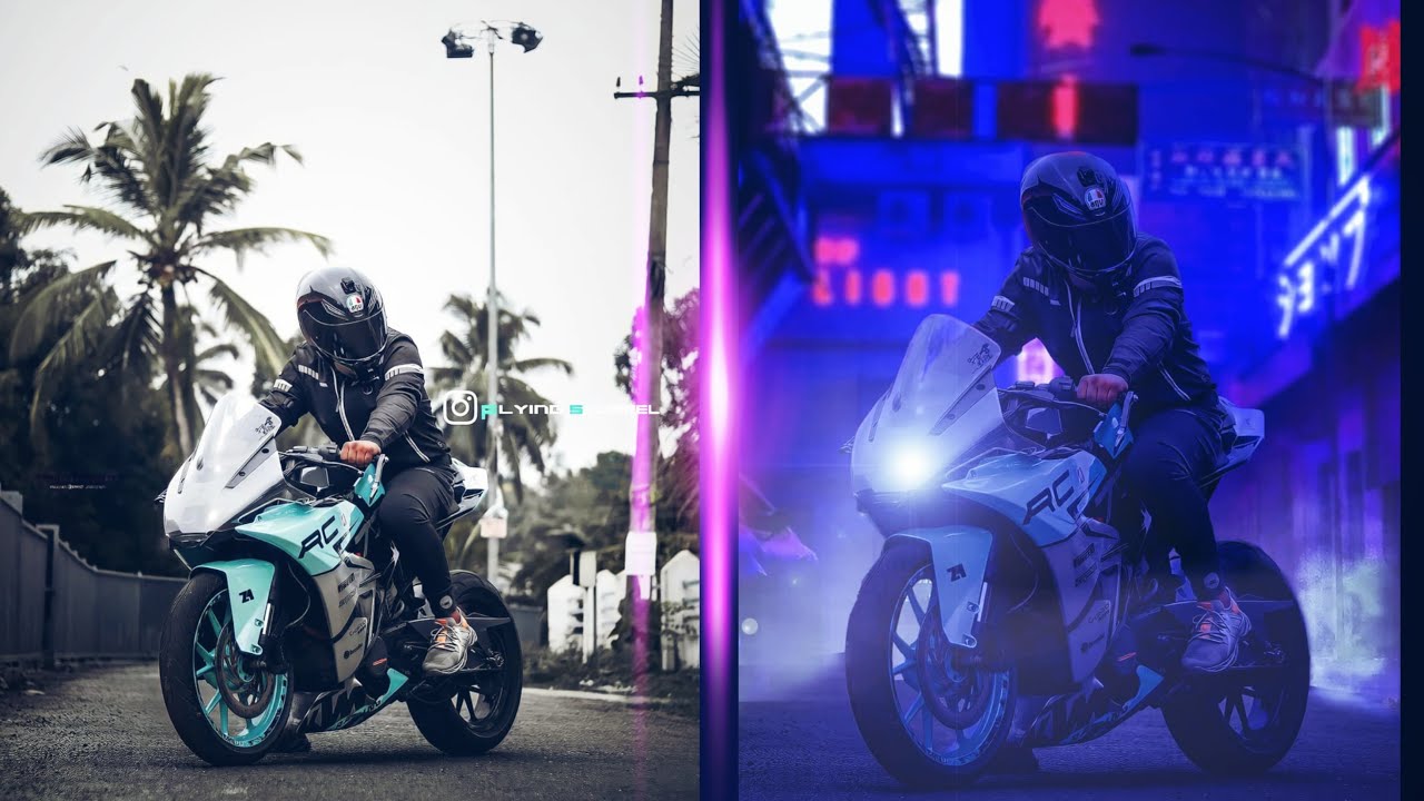 Cyberpunk Editing Photoshop Tutorial | How to create a cyberpunk biker edit | Easy Editing Tutorial