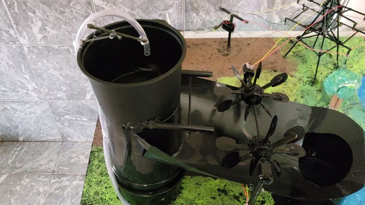 Maquete Usína Hidrelétrica que funciona com Água de Verdade 1080p 60fps