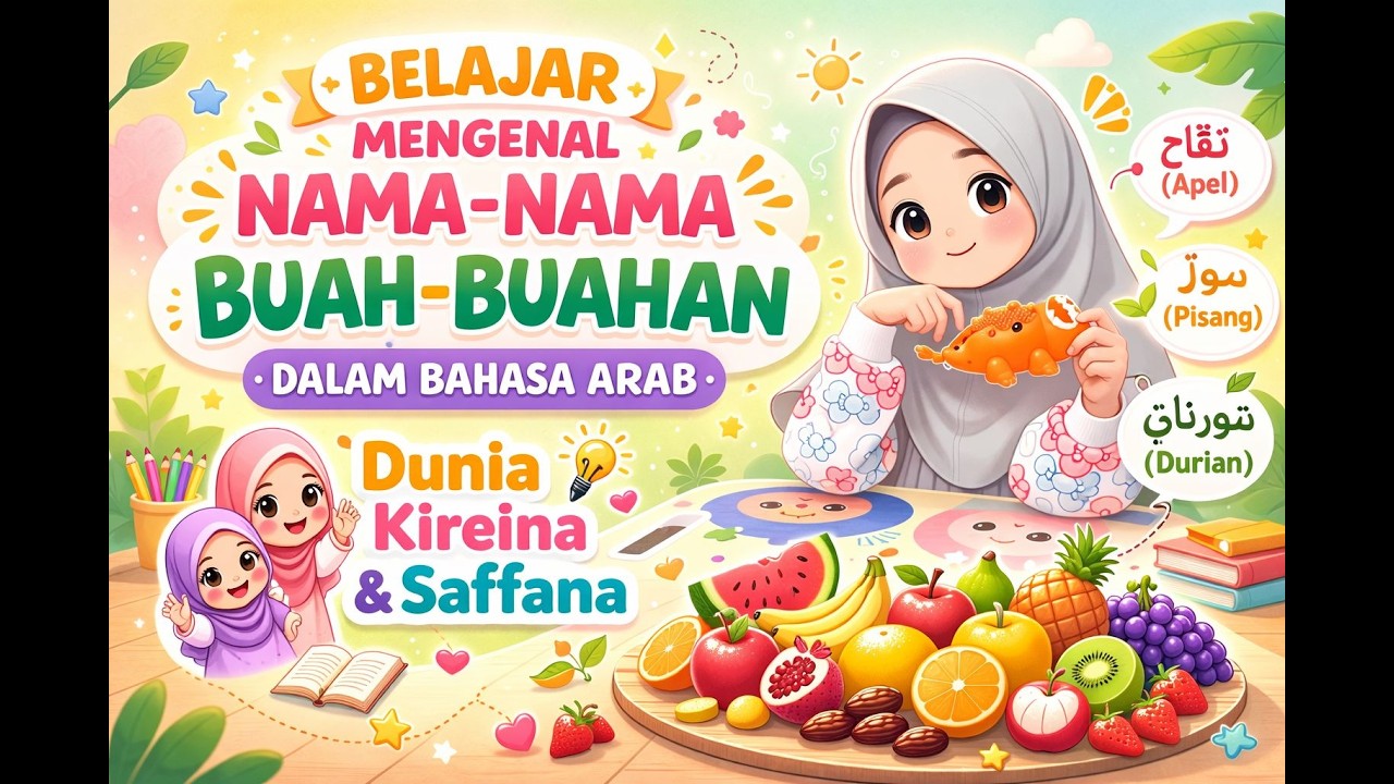 Belajar Nama Buah-Buahan dalam Bahasa Arab untuk Anak 🍎🍌 | Dunia Kireina & Saffana