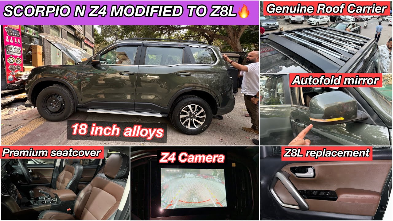 SCORPIO N Z4 MODIFIED🔥SCORPIO N GENUINE ACCESSORIES🔥SCORPIO N ROOF CARRIER🔥SCORPIO N MODIFICATION