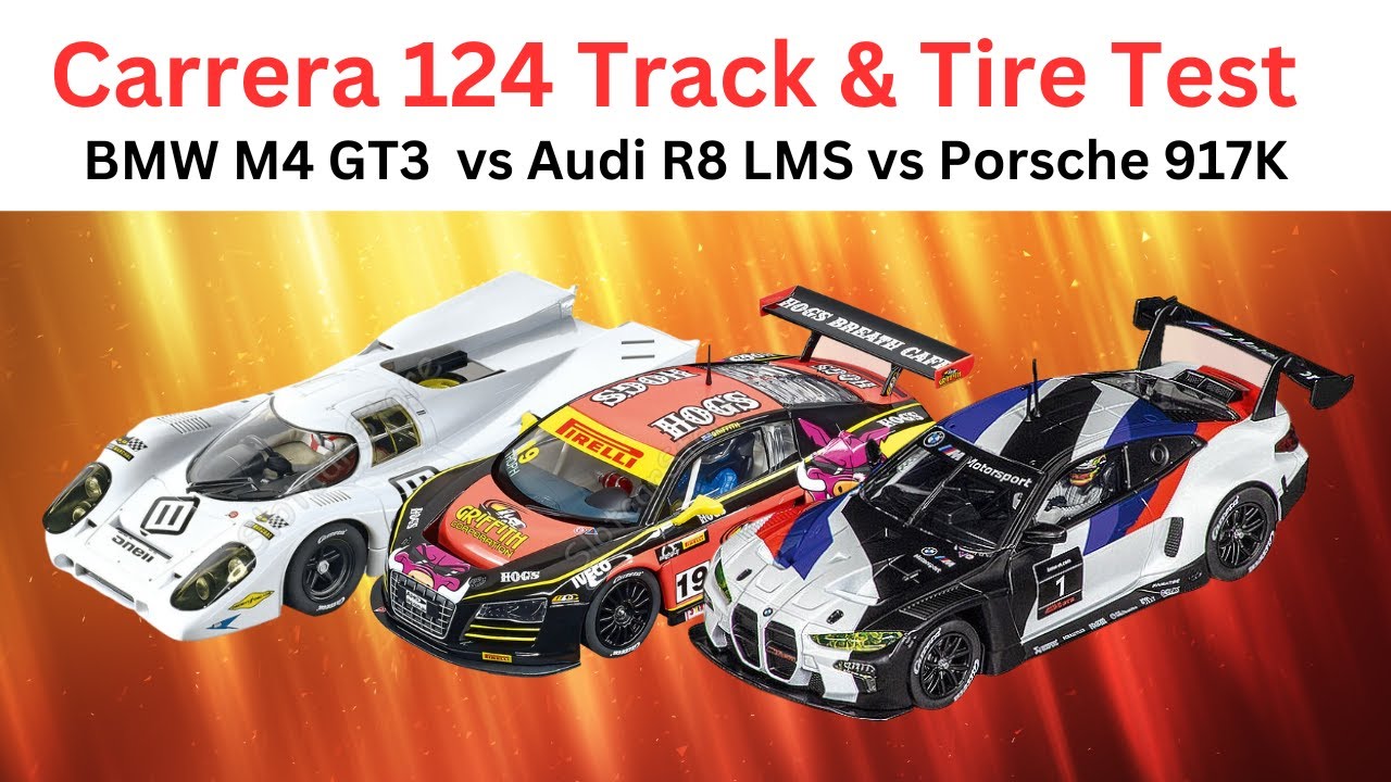 Carrera D124 BMW M4 GT3 Track & Tire Slot Car Test