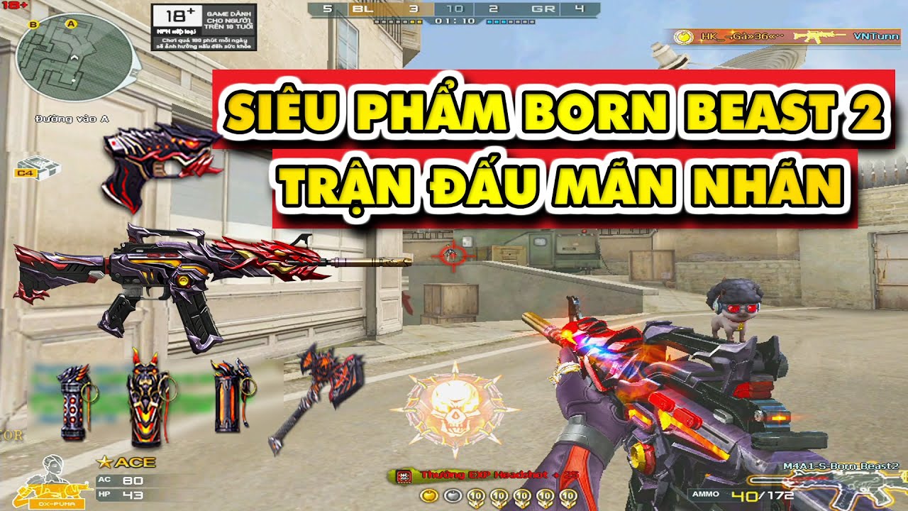 ☆Siêu phẩm M4a1 Born Beast 2  - Trận đấu 54 K.i.ll như đấu đơn -  Tú Lê