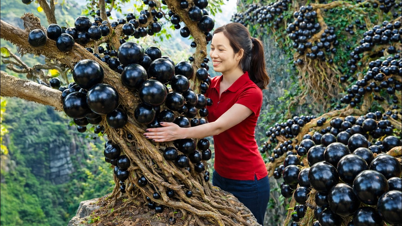 Harvesting Rare Jaboticaba in the Forest | Precious Tree Grapes Sell Out in a Flash