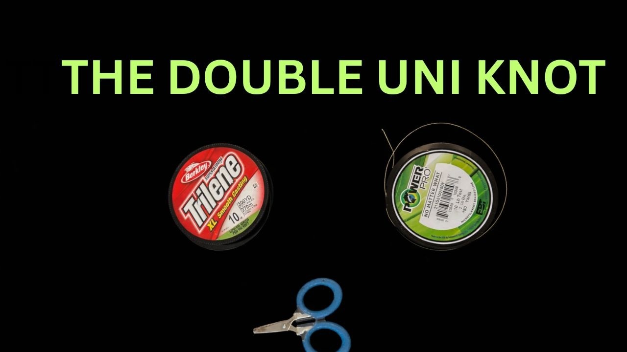 Fishing Knots. Double uni knot. A simple how to tie a leader on to braid