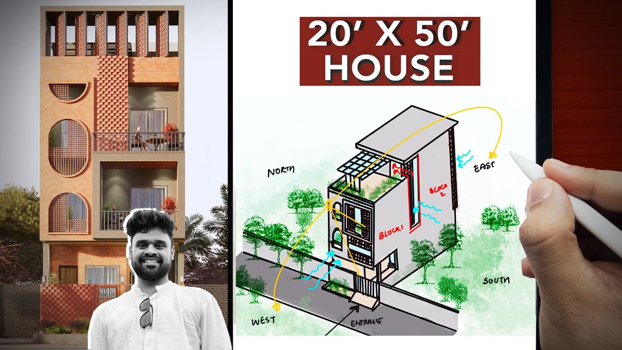 How I design this 20'X50' House for the Indore client