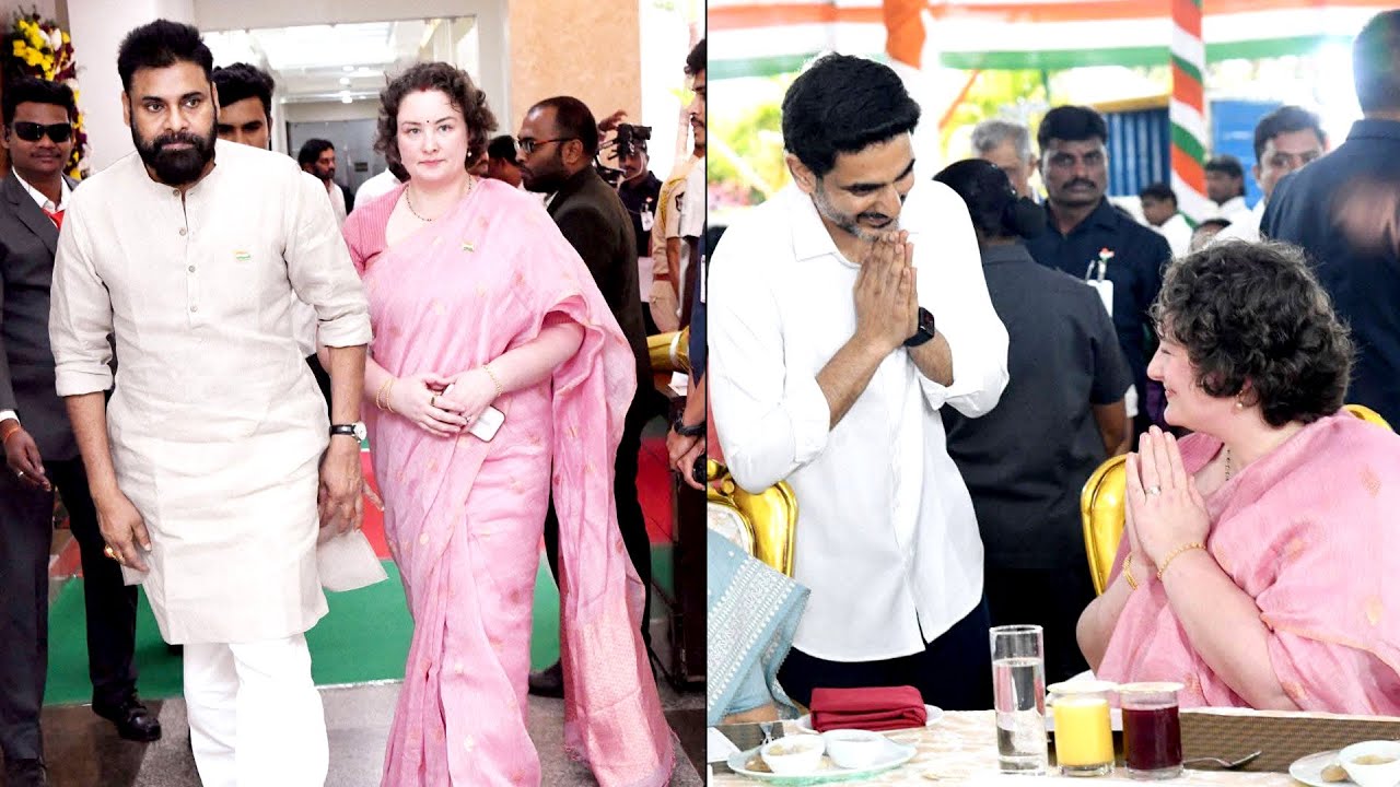 Nara Lokesh and Pawan Kalyan With His Wife Spotted at Governor Home | CM Chandrababu | Distoday News