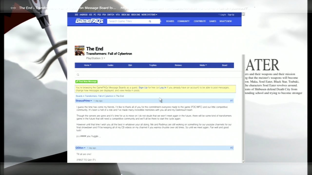 TF Game Shutdown - The End