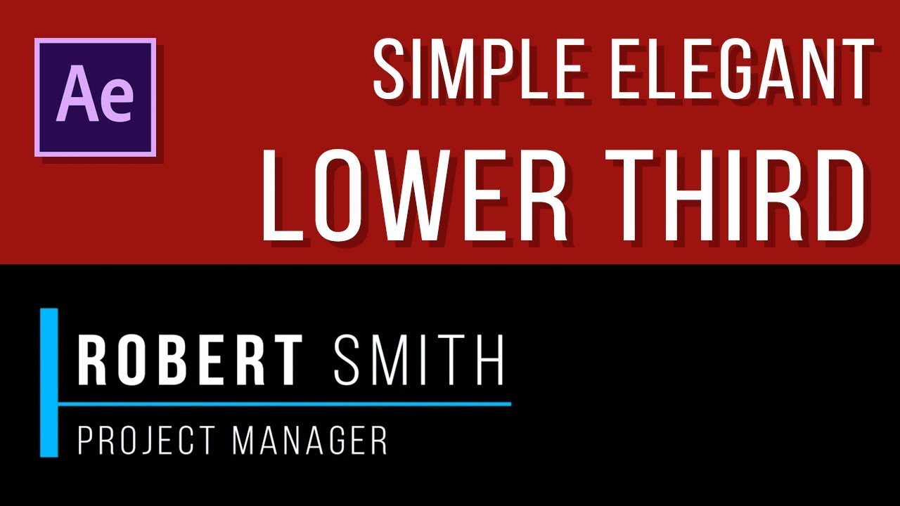 Creating A Simple Elegant Lower Third Title in After Effects