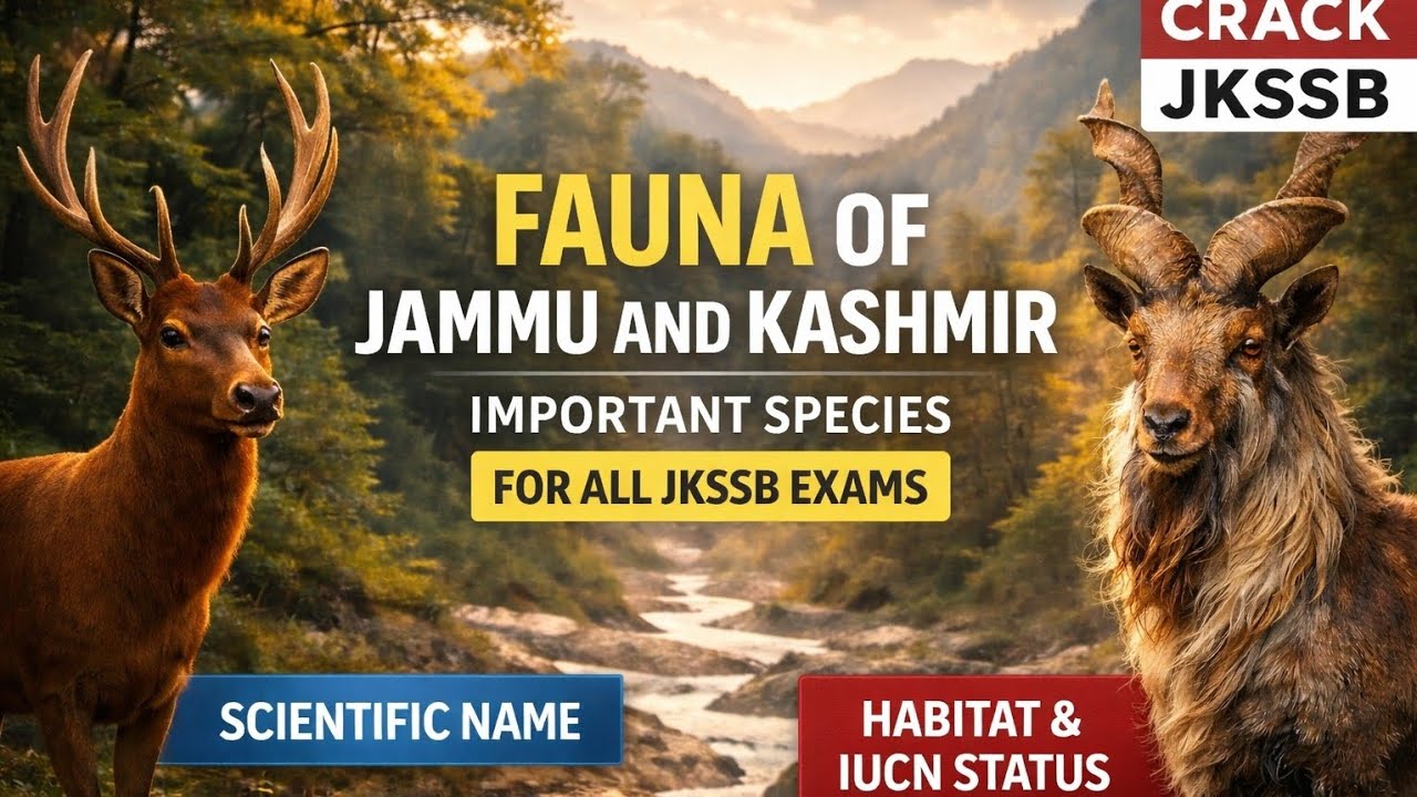 FAUNA OF JAMMU AND KASHMIR IMPORTANT SPECIES AND THEIR SCIENTIFIC NAMES