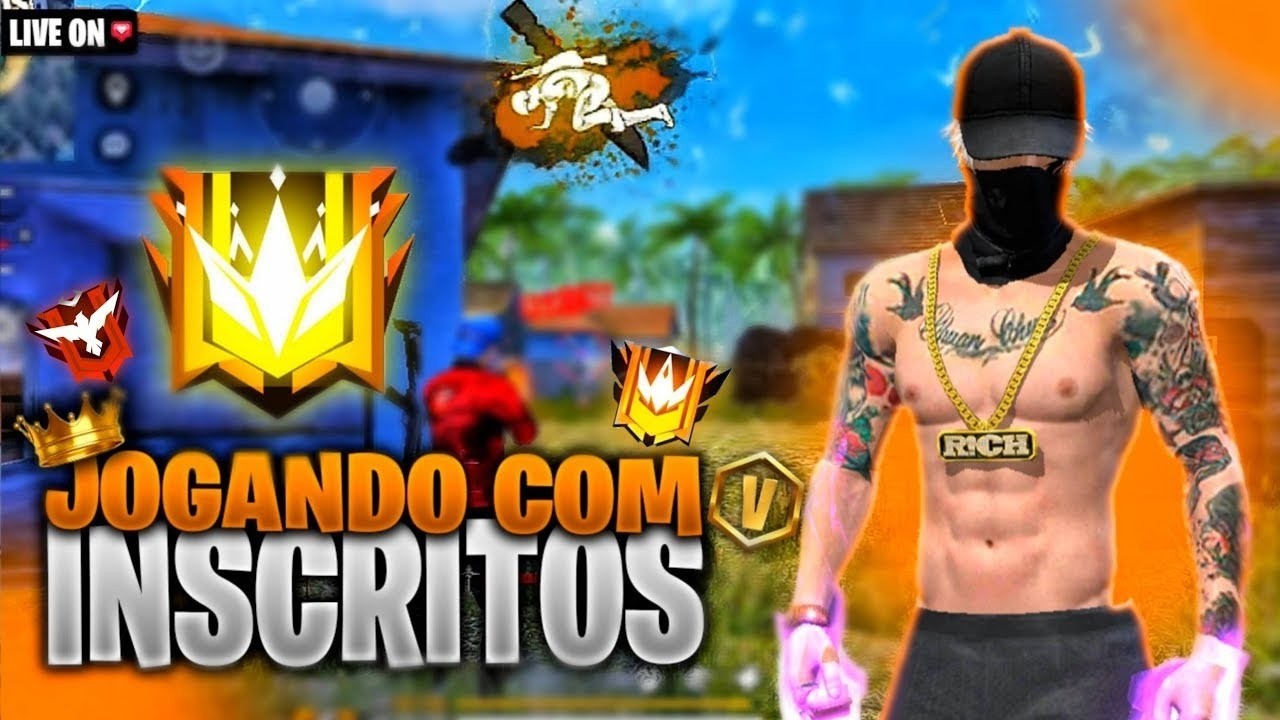 🔥🔥 MELHOR LIVE DE FREE FIRE! Jogando com inscritos  Vem ver AO VIVO!