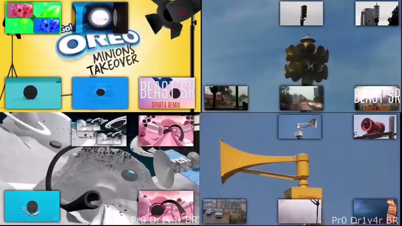 Every Oreo Commercial Vs Tornado Siren Sparta GSC Remix