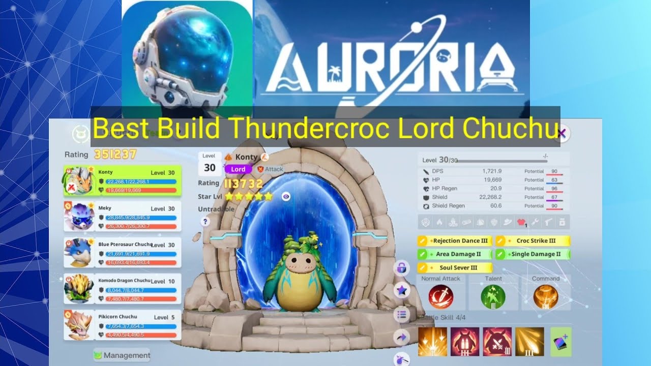 Best Build Thundercroc Lord Chuchu Auroria a Playful Journey || English and Indonesia
