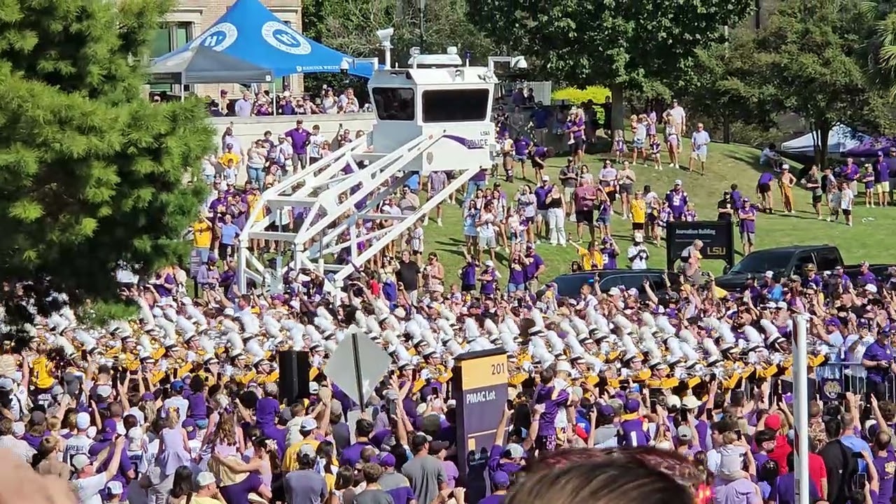 LSU Band Marches Down Victory Hill 2025