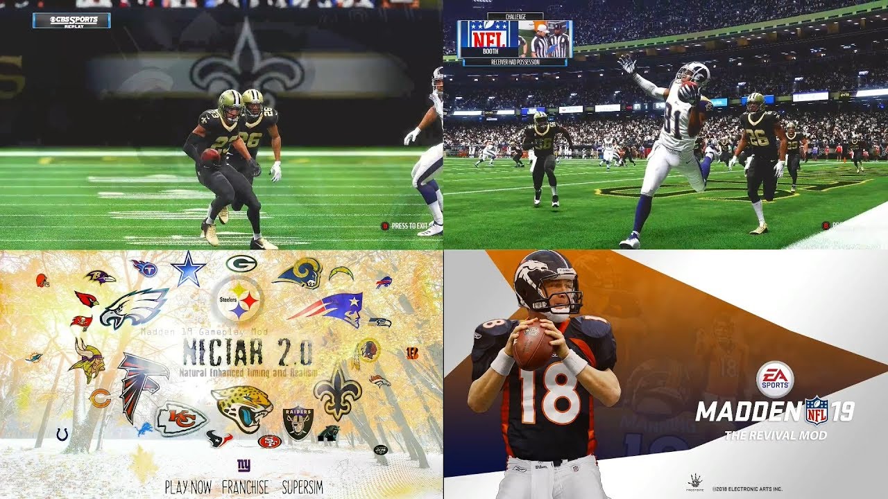 Nectar vs. Sabo Gameplay Mod | Camera Fix | Saints Rams Highlights | Madden 19