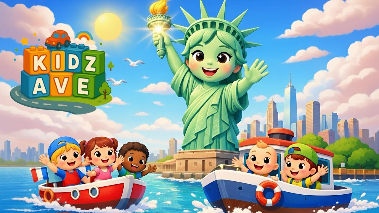 Lady Liberty Song | American Symbols Song for Kids 🇺🇸and toddler preschool 