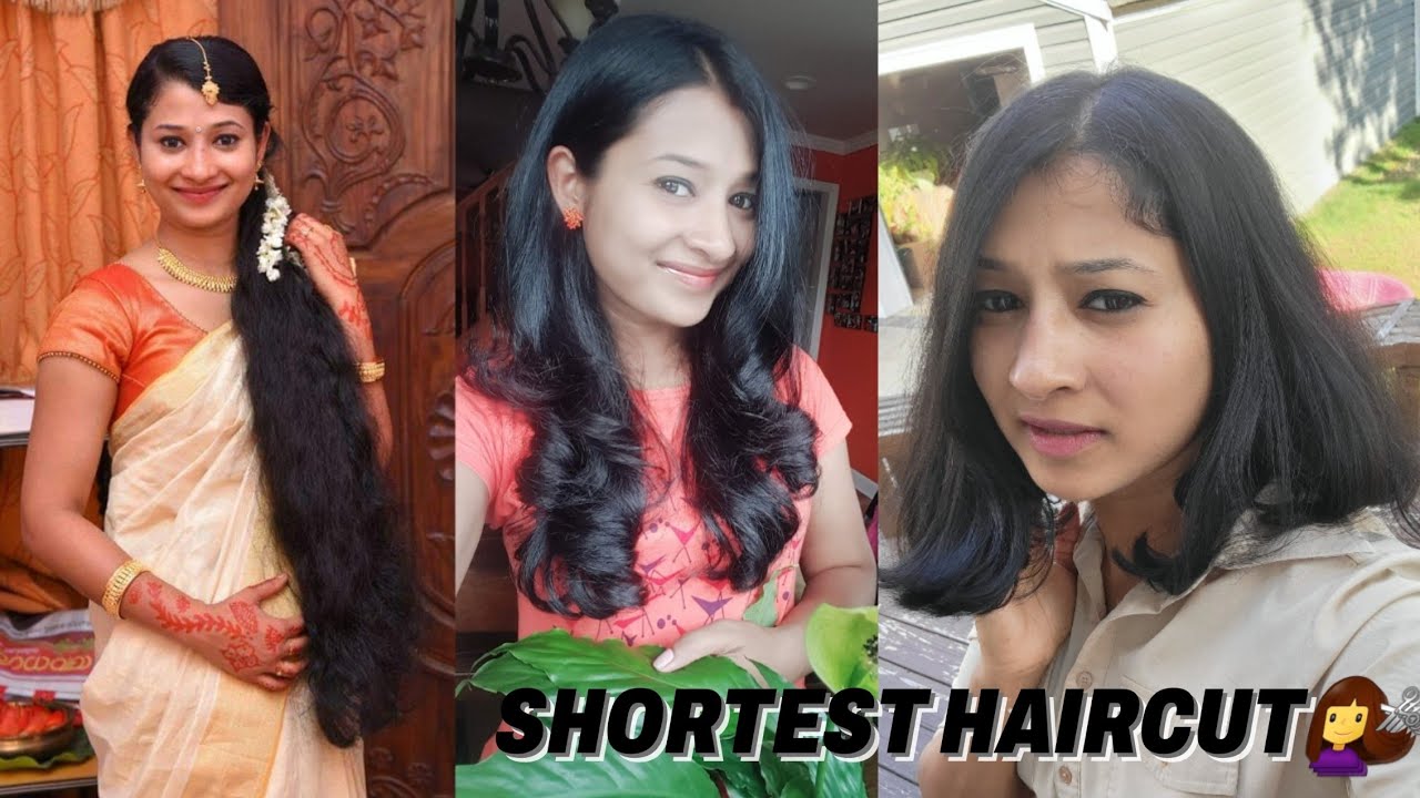 Long to Short Haircut Style! 💇‍♀️! വളരെ നീളം കുറച്ചു മുടി വീണ്ടും മുറിച്ചു!!
