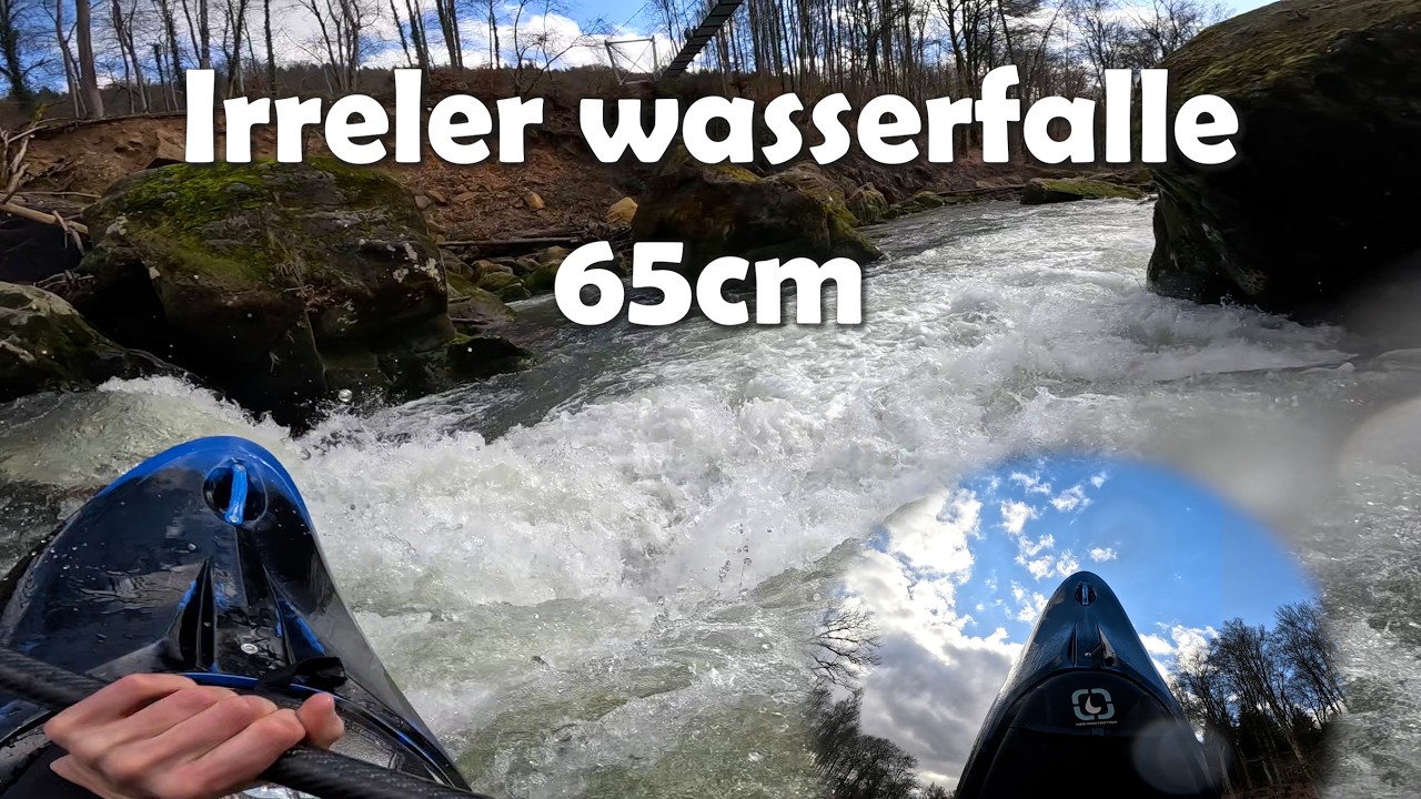 Kayaking on Irreler wasserfalle (Prum) with low water