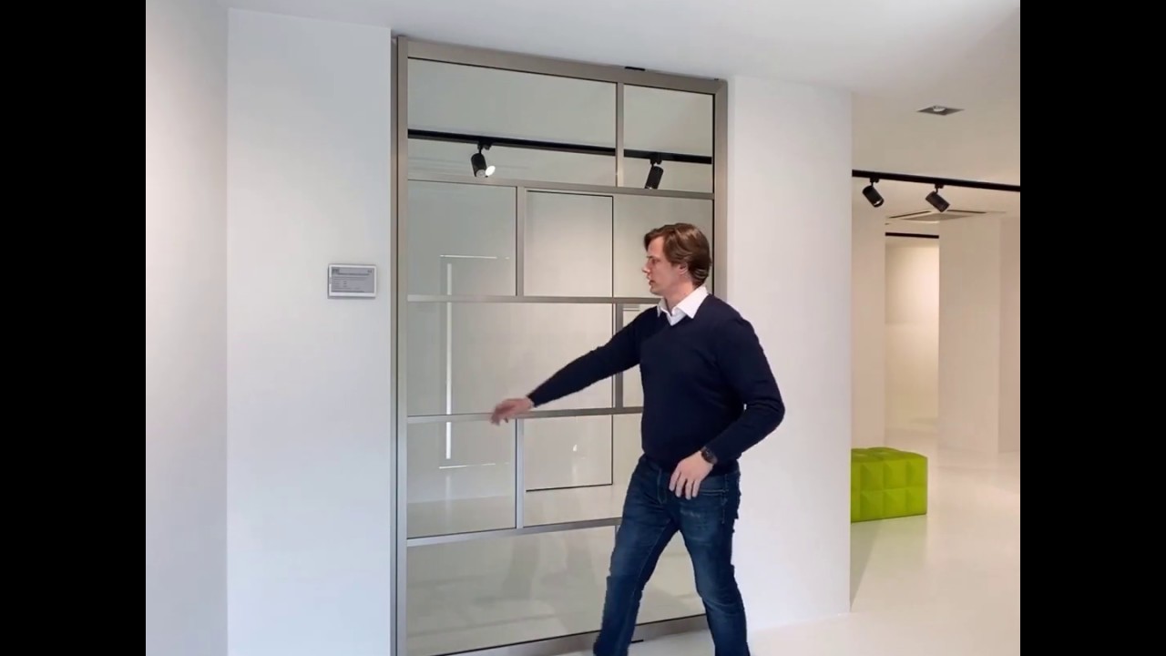 Glass pivot door system