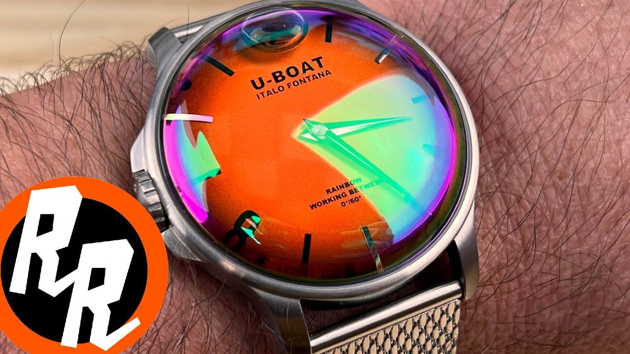 Часы U-Boat Orange Rainbow с масляным наполнением