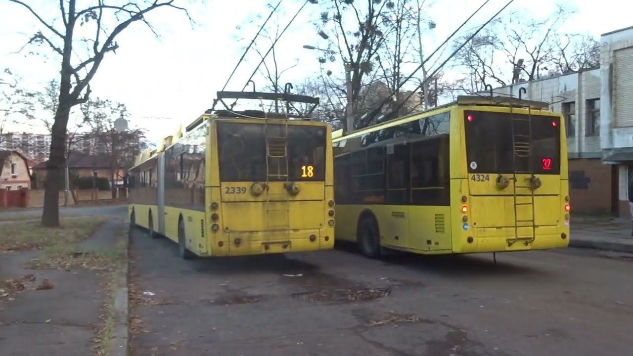 Bohdan T901 length gauge trolleybus. Kyiv. Kintseva st. Soshenka