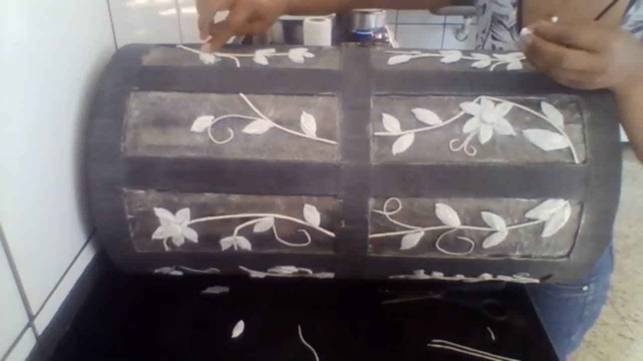 DIY cesto organizador para roupa suja de papelão como fazer uma barrica com caixa de papelão
