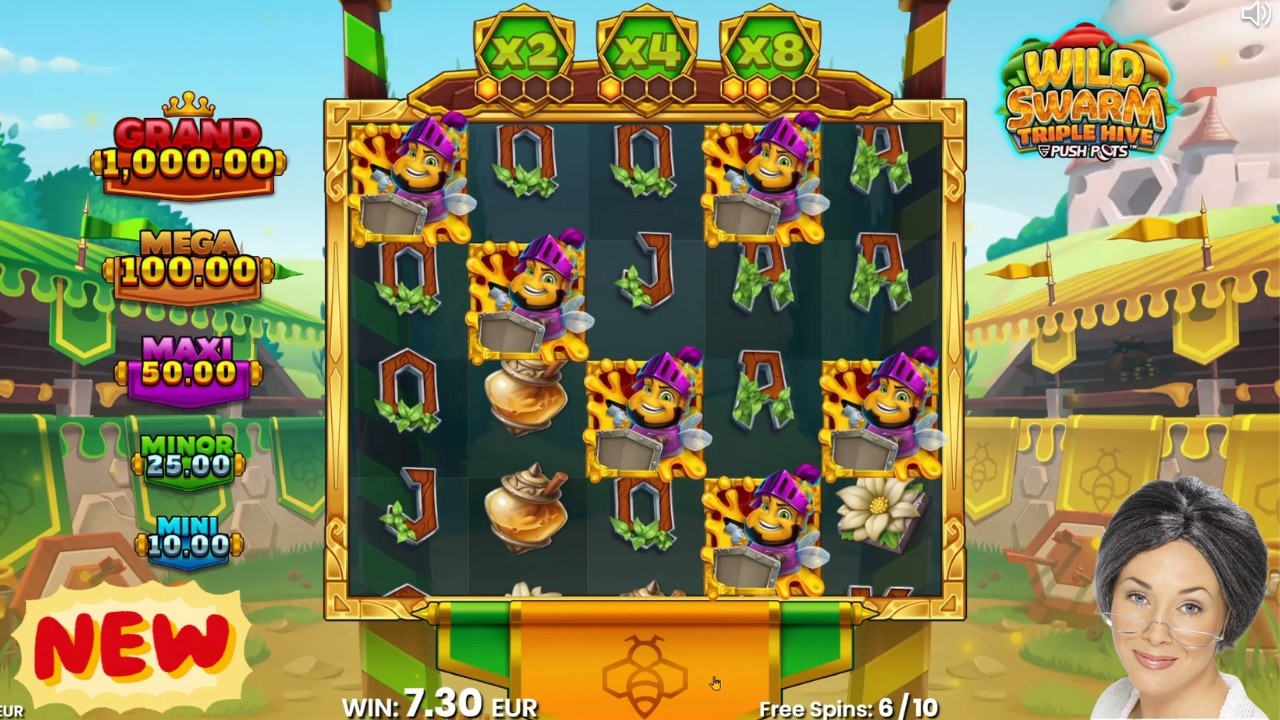 🚨WILD SWARM TRIPLE HIVE👀 NEW SLOT🚨 PUSH GAMING👍 🎰 #slots🚨
