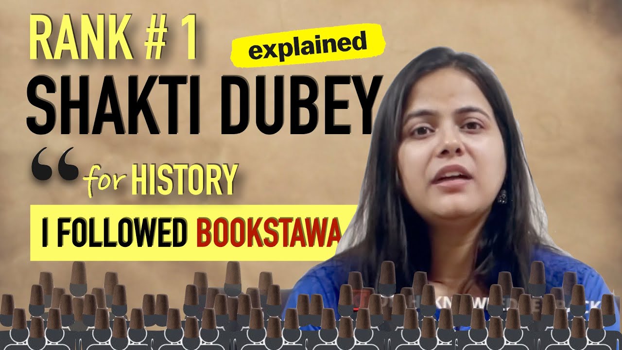 Rank 1 - Shakti Dubey ( UPSC Topper ) Followed Bookstawa History Playlist !