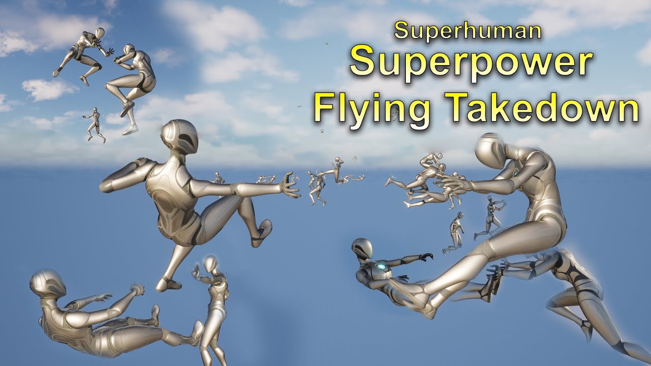 Superhuman Superpower Flying Takedown Pack I Available in marketplace